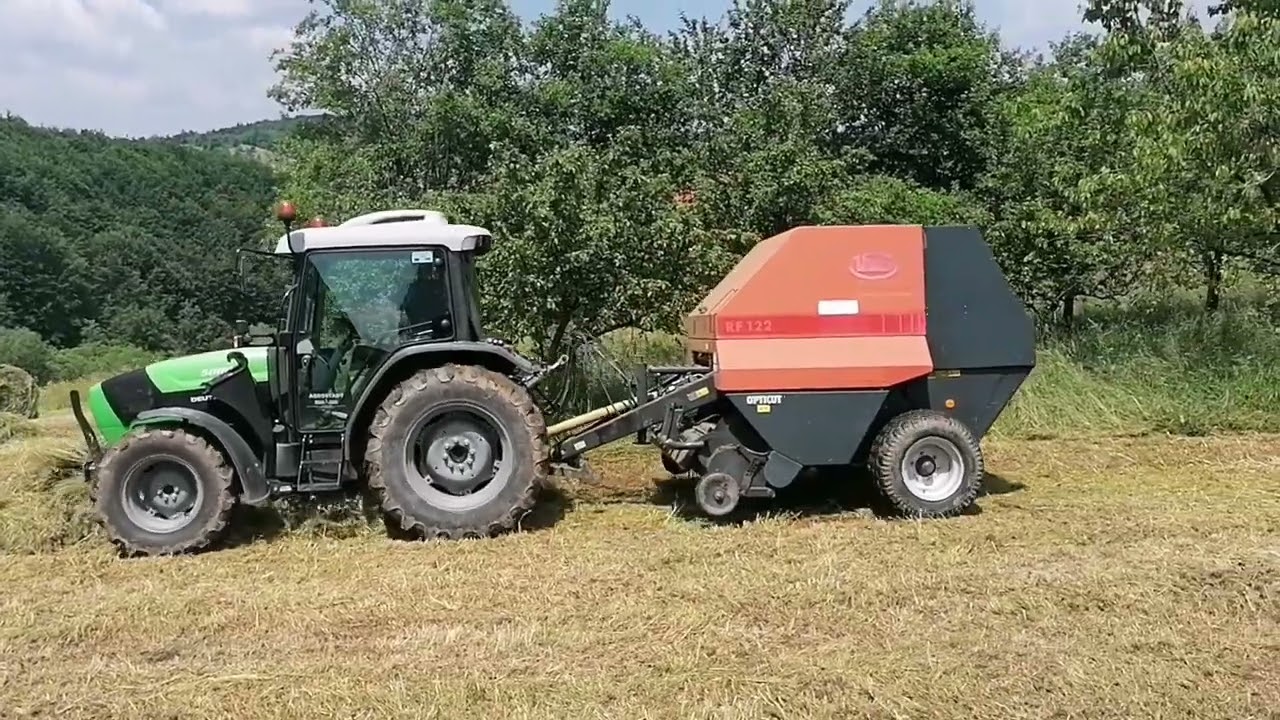 Deutz Fahr 5080D i rolo presa Vicon RF122 baliranje sirove trave