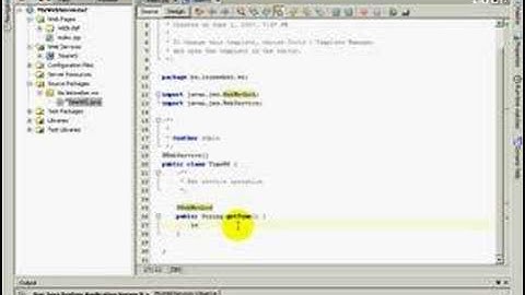 Tutorial "creating web services" with NetBeans part1