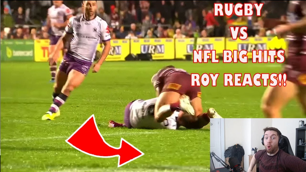 BRITISH RUGBY PLAYER REACTS TO RUGBY VS NFL BIGGEST HITS YouTube