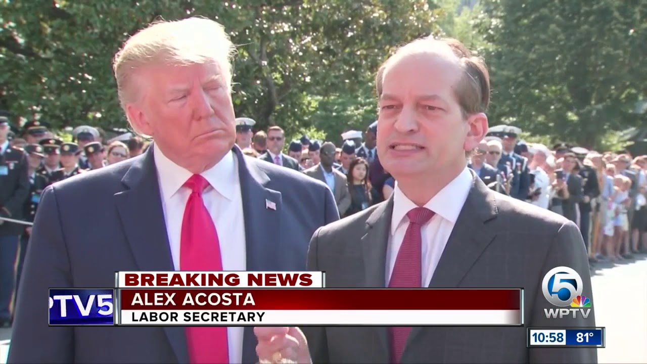 vero beach weather Alex Acosta resigning as Labor Secretary amid Jeffrey Epstein scandal