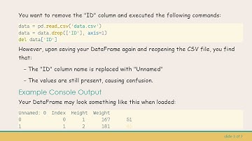 How to Effectively Remove a Column in Pandas DataFrame: Avoiding Common Pitfalls