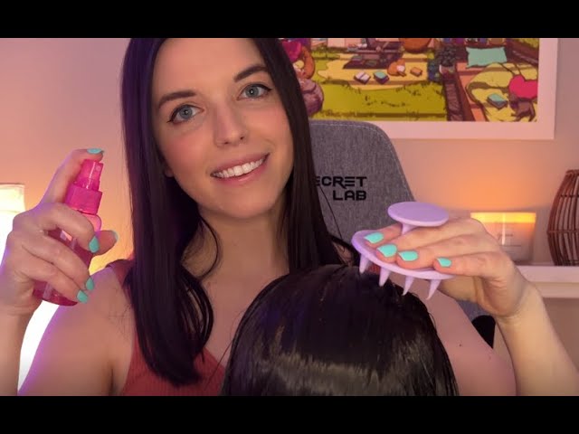 Super Relaxing Shampooing and Hair Washing (ASMR)  |  Scalp Massage, Brushing