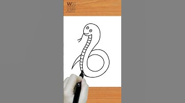 How to Draw a Snake Using Number 6 🐍 | Easy Step-by-Step Drawing Tutorial!