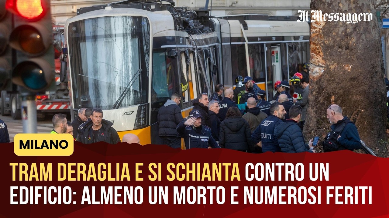 Milano, tram deraglia e si schianta contro un palazzo: le immagini