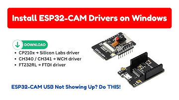 How to Install ESP32 CAM Drivers on Windows (Fix ESP32-CAM-MB USB Not Detected)