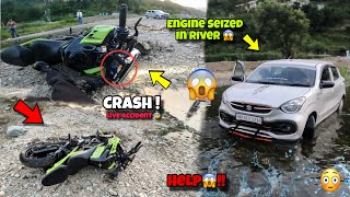 My Duke390 Crashed on River 😭Total loss Hogai💔 Car Engine Seized 😰