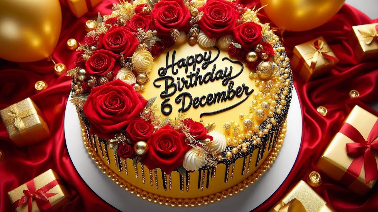 6 декабря С днем ​​рождения тебя | 🎂 песня на день рождения 🥳 поздравления с днем ​​рождения 6 де...