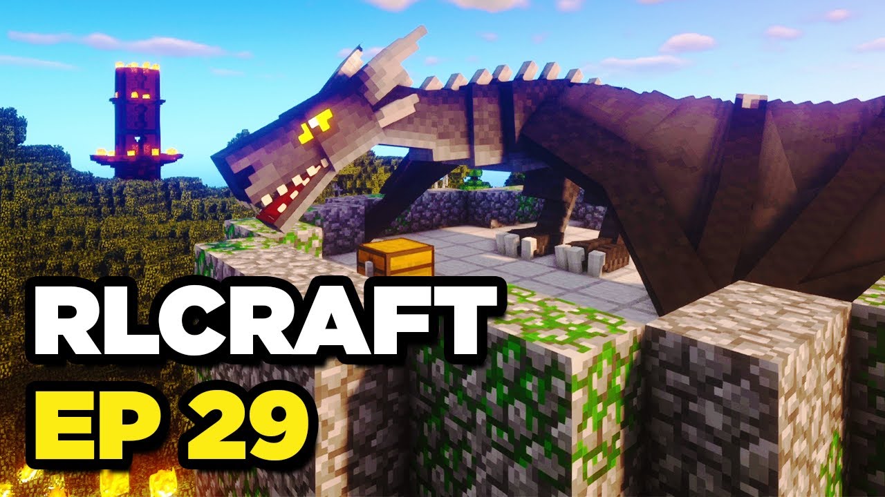 RLCraft Let's Play - How Many BATTLE TOWERS and DRAGONS Can I Kill in an HOUR? (Ep 29)