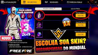 URGENTE!! EVENTO ESCOLHA A SUA SKIN?? RECOMPENSAS GRÁTIS, EMOTE DA GALINHA, SOMBRA ROXA - FREE FIRE