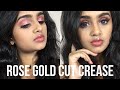 GLAMOROUS ROSE GOLD CUT CREASE MAKEUP!