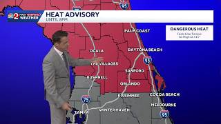 Storms move into Central Florida after feels-like temps in the 110s