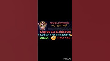 #andhra University Degree 1st & 2nd Sem Revaluation Results Released🔥🔥 2023 Check Fast#pleaseshare