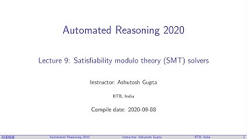 Lecture 10-1 Satisfiability Modulo Theory(SMT) solver