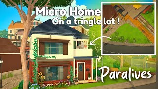 🏡 Building a Cozy Micro Home on a Tiny Triangle Lot | Paralives Speed Build