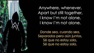 Alan Walker - Alone Lyrics Español/ Inglés. chords