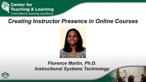Creating Instructor Presence in Online Courses