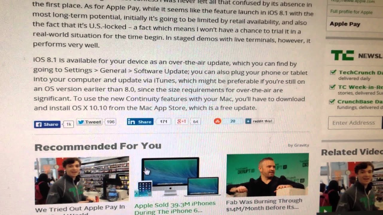 IOS 8.1 UPDATE:  any problems?