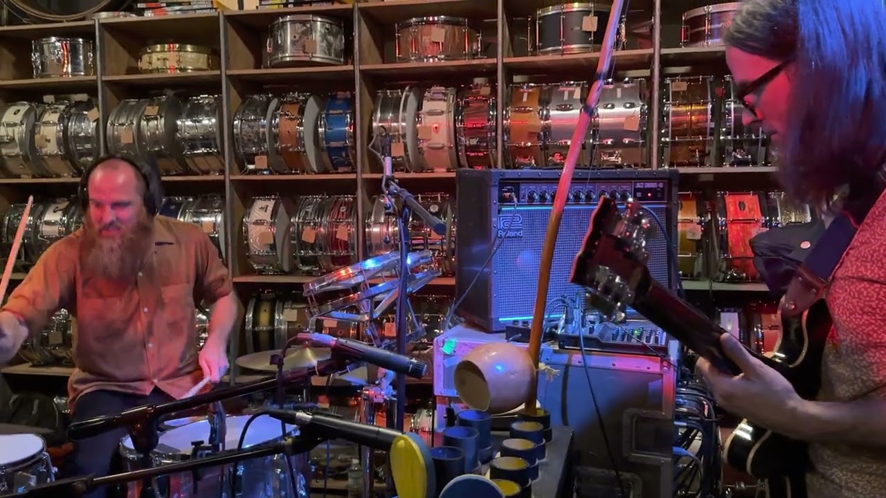 Darren King, Cory Hale Williams & Roy Mitchell-Cárdenas playing a PVC Marimba (@ Nelson Drum Shop)