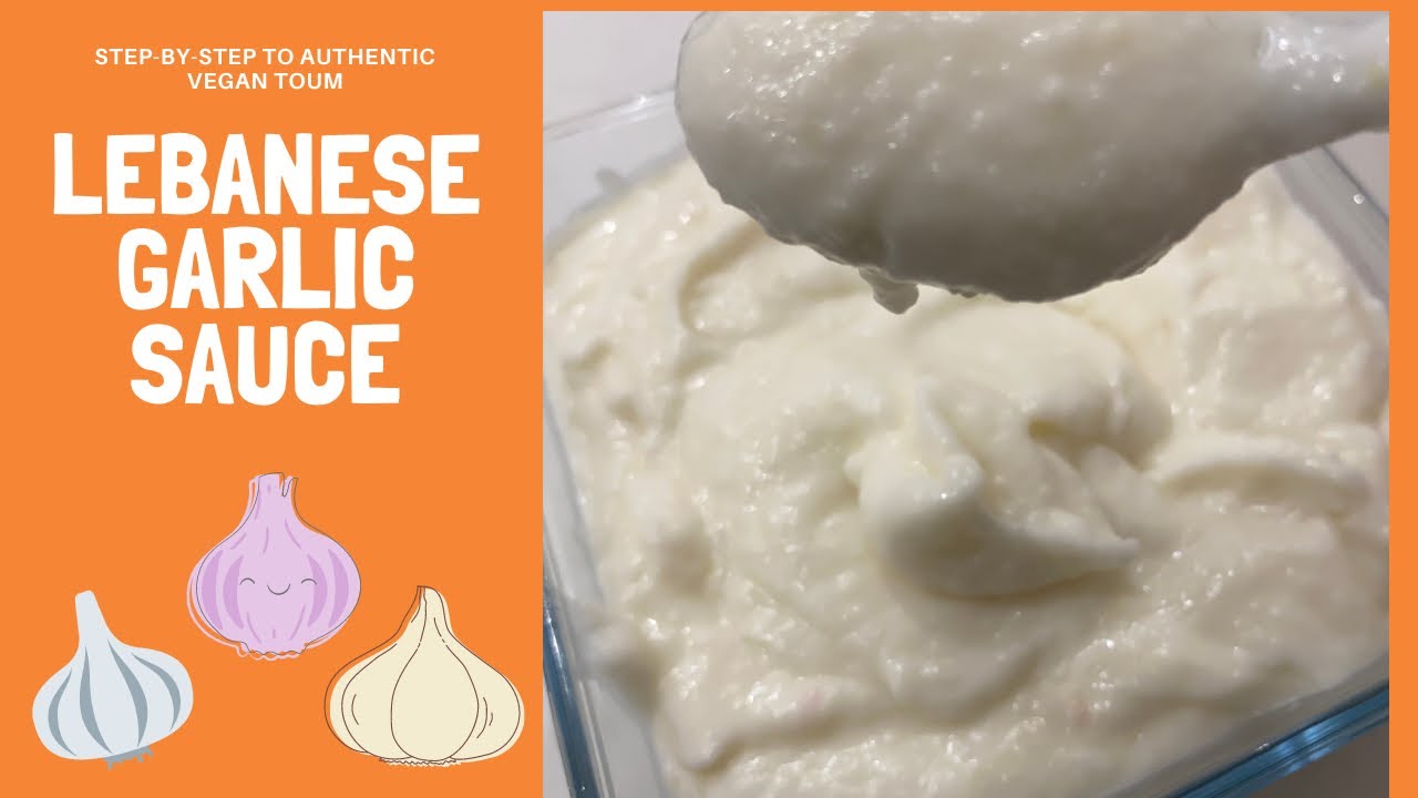 Lebanese Garlic Sauce easy recipe & vegan Toum YouTube