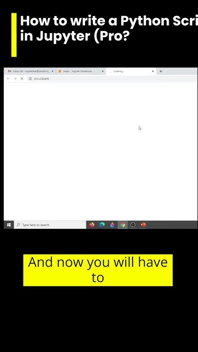 how to write a python script in jupyter pro - YouTube