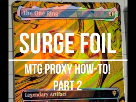 How to Make Surge Foil MTG Proxies | Applying Clear Sticker Paper to Surge Foil Cardstock (Part 2)