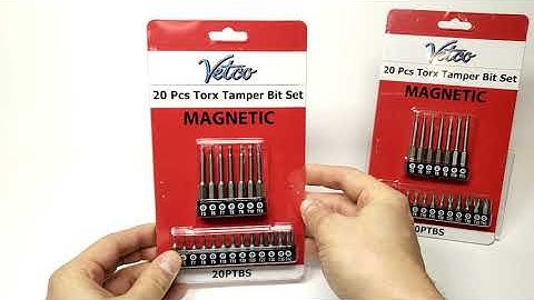 Here is what you get with the Vetco 20 Piece Security Torx Bit Set
