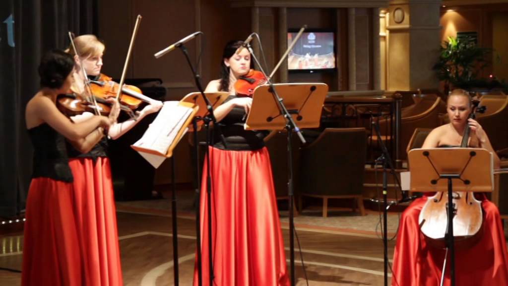 Johannes Brahms Hungarian dance № 5 Eos string quartet - YouTube