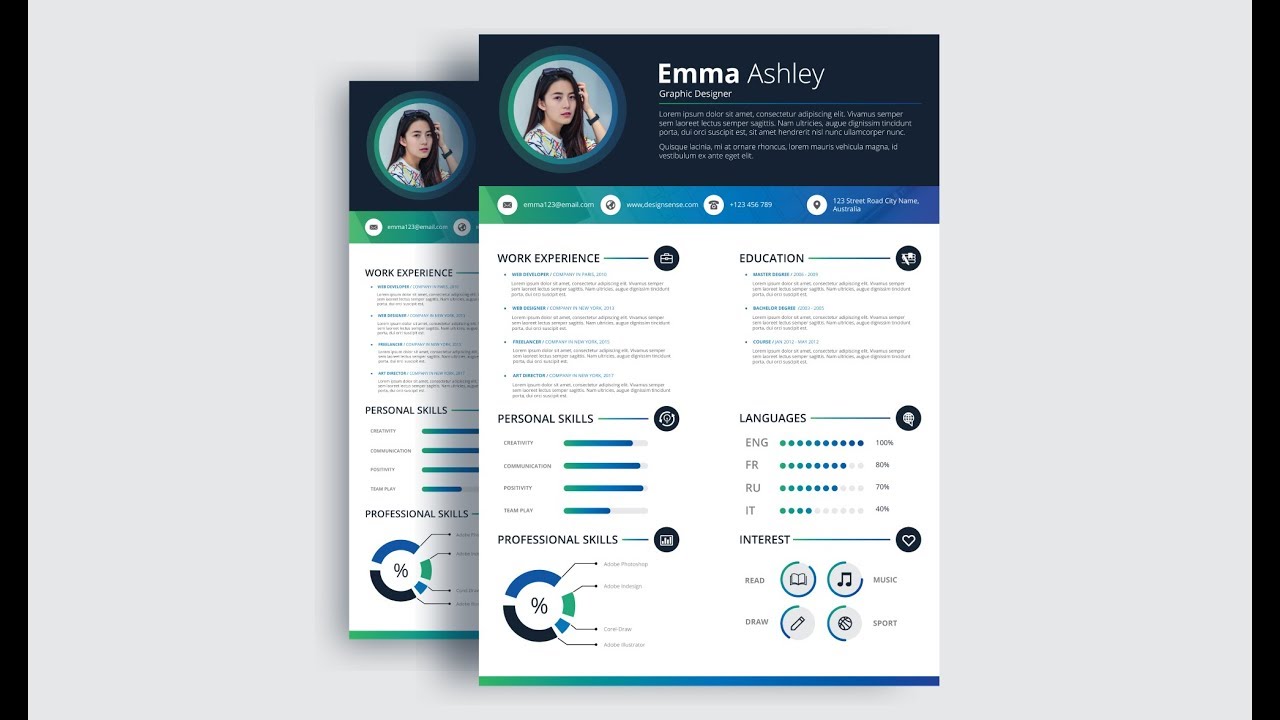 Adobe Illustrator Resume Template from i.ytimg.com