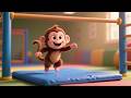 Monkey Bars Math Party | Jump, Count &amp; Learn Song for Kids | Energetic Numbers Nursery Rhyme