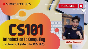 CS101 Short Lecture 12 Modules (176-186) CS101 Short Lectures & Short Notes by Bilal Ahmed VU Mentor