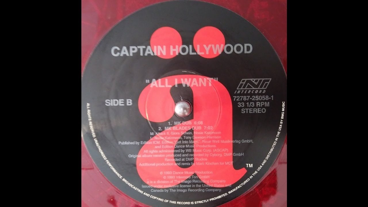 Captain Hollywood - All I Want (MK Dub)