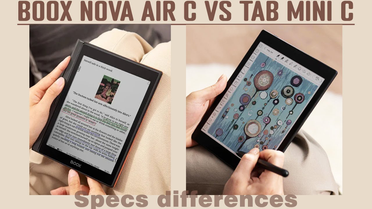 Onyx Boox Tab Mini C VS Nova air C- Specs comparison 