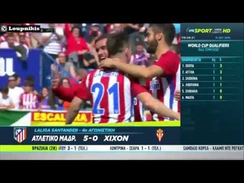 Atlético Madrid vs Sporting de Gijón 5-0 All Goals and Highlights {17/9/2016}