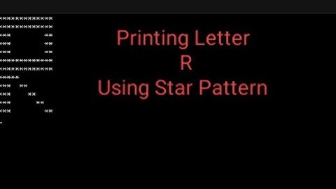 Printing Letter R Using Star Pattern In C