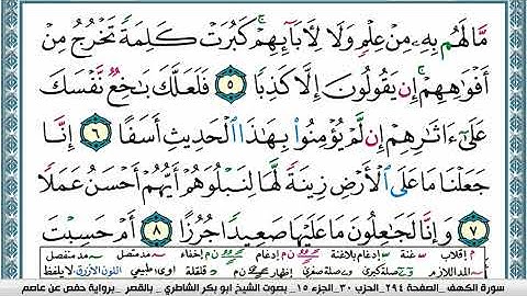 سورة الكهف مكتوبة ابو بكر الشاطري Surah Al Kahf Abu Bakr Al-Shatri | القرآن الكريم