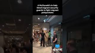 Migrant Security Guard Stops Thief at Italian McDonald’s @Overdogspod