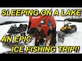 SLEEPING ON A LAKE & EPIC ICE FISHING TRIP !!!! (Labrador) **Ice fishing tent turned into a hot tent