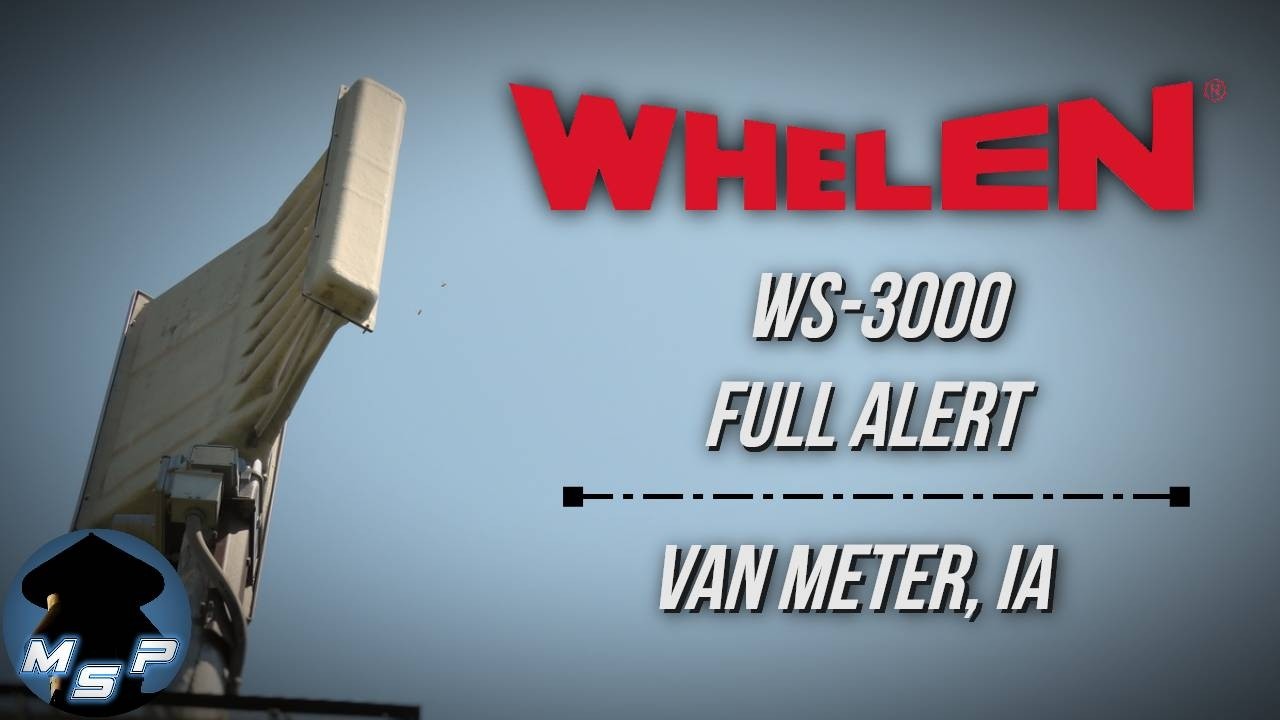 Whelen WS-3000 Tornado Siren Test | Full Alert | Van Meter, IA