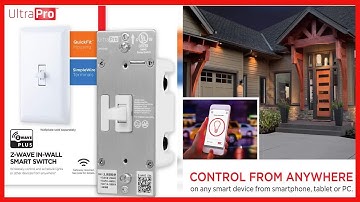UltraPro Z-Wave Smart Toggle Light Switch with QuickFit and SimpleWire, 3-Way Ready