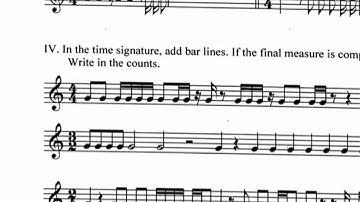 HW 3 Part 2 Beaming - Barlines - Counts