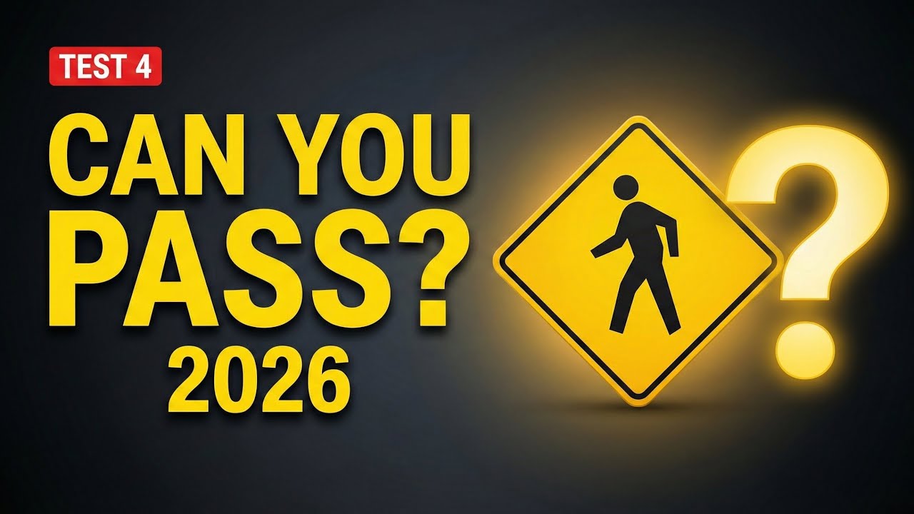 DMV Permit Test 2026 TEST #4 - General Knowledge Questions 90% of Drivers Fail