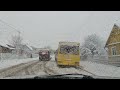 В Слониме из-за снега автобусам сложно передвигаться