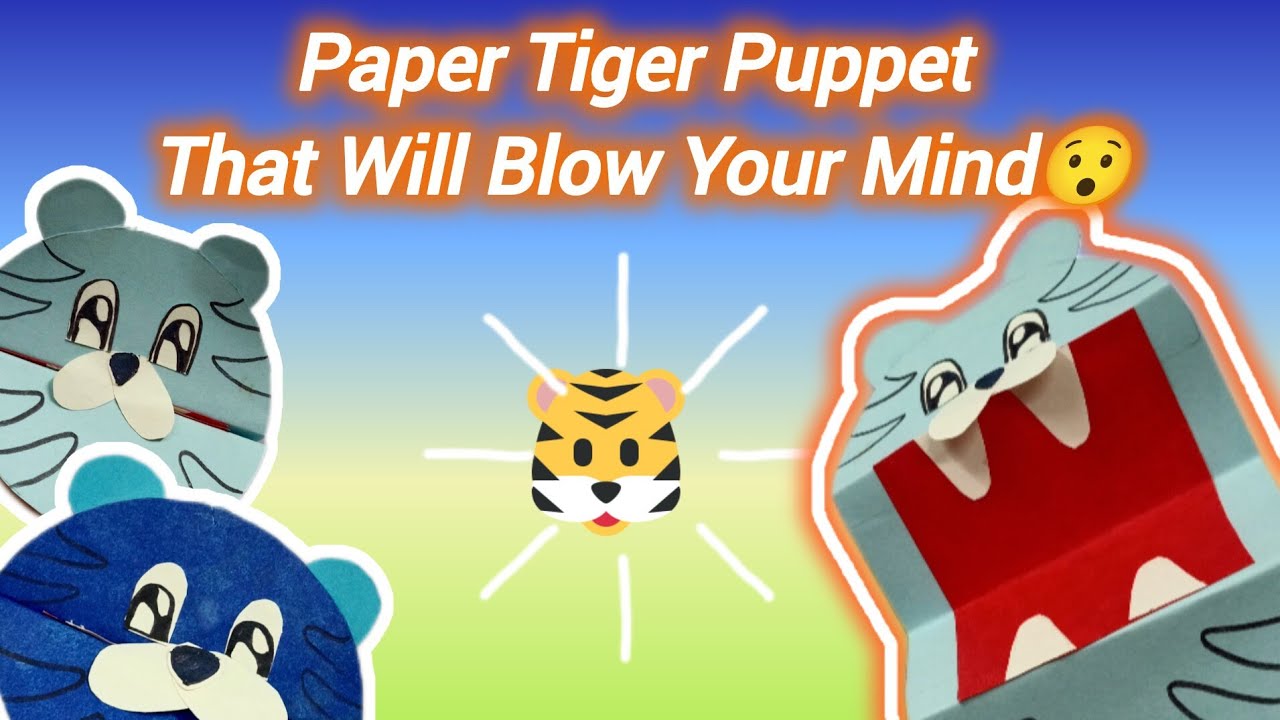 T For Tiger 🐯🐅 Make A Tiger Puppet At Your Home 😀
