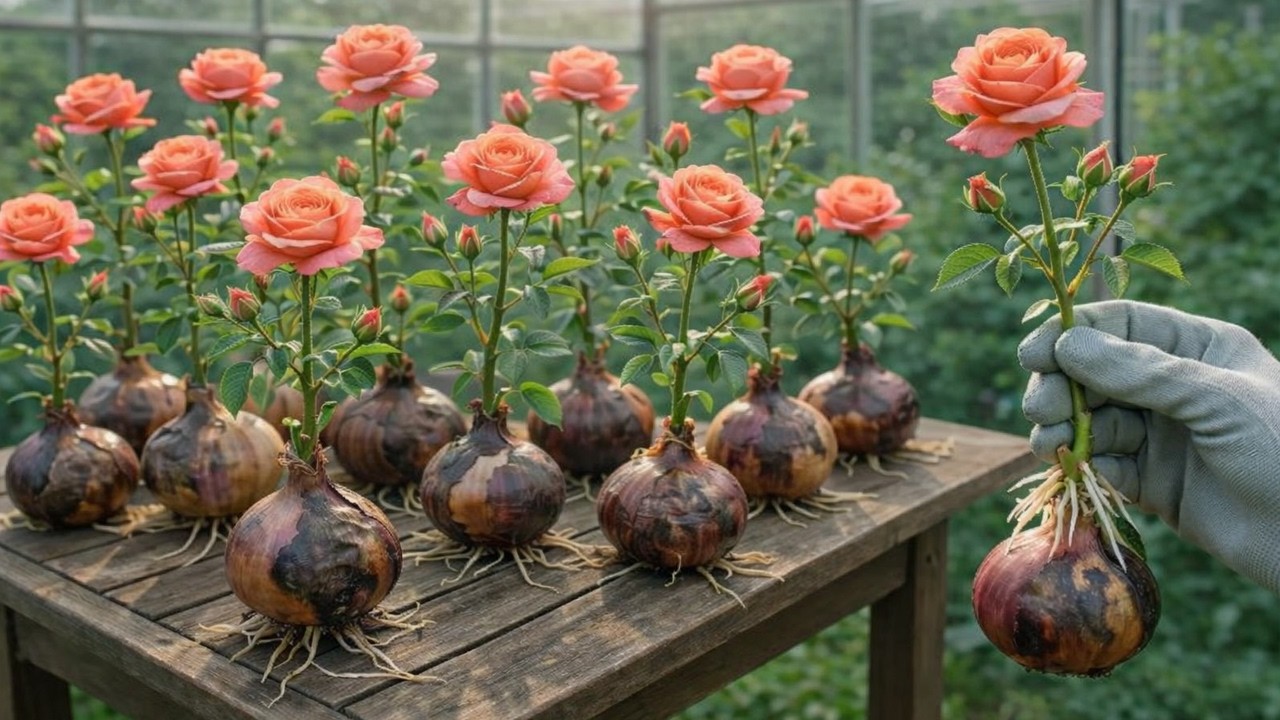 99% розоводов не знают секрета размножения роз луком!