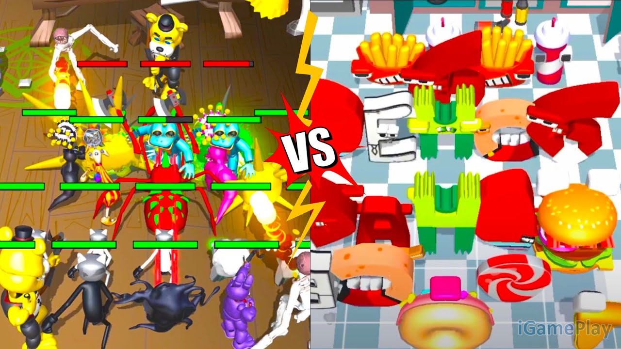 Beat Door 100 Challenge Vs Merge Alphabet Food Battle⭐ Merge Simulator Battles