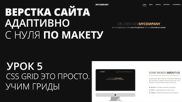Верстка сайта с нуля по макету - CSS Grid на практике