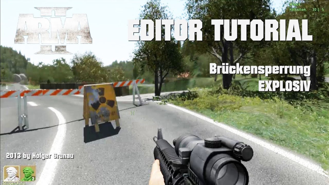 Arma2 Brückenabsperrung mit Sprengfalle Editor Tutorial - YouTube