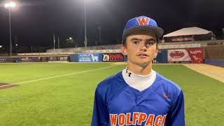 Whiteville freshman pitcher Luke McLean after a win in Game 1 of the 3A championship series Whiteville freshman pitcher Luke McLean after a win in Game 1 of the 3A championship series