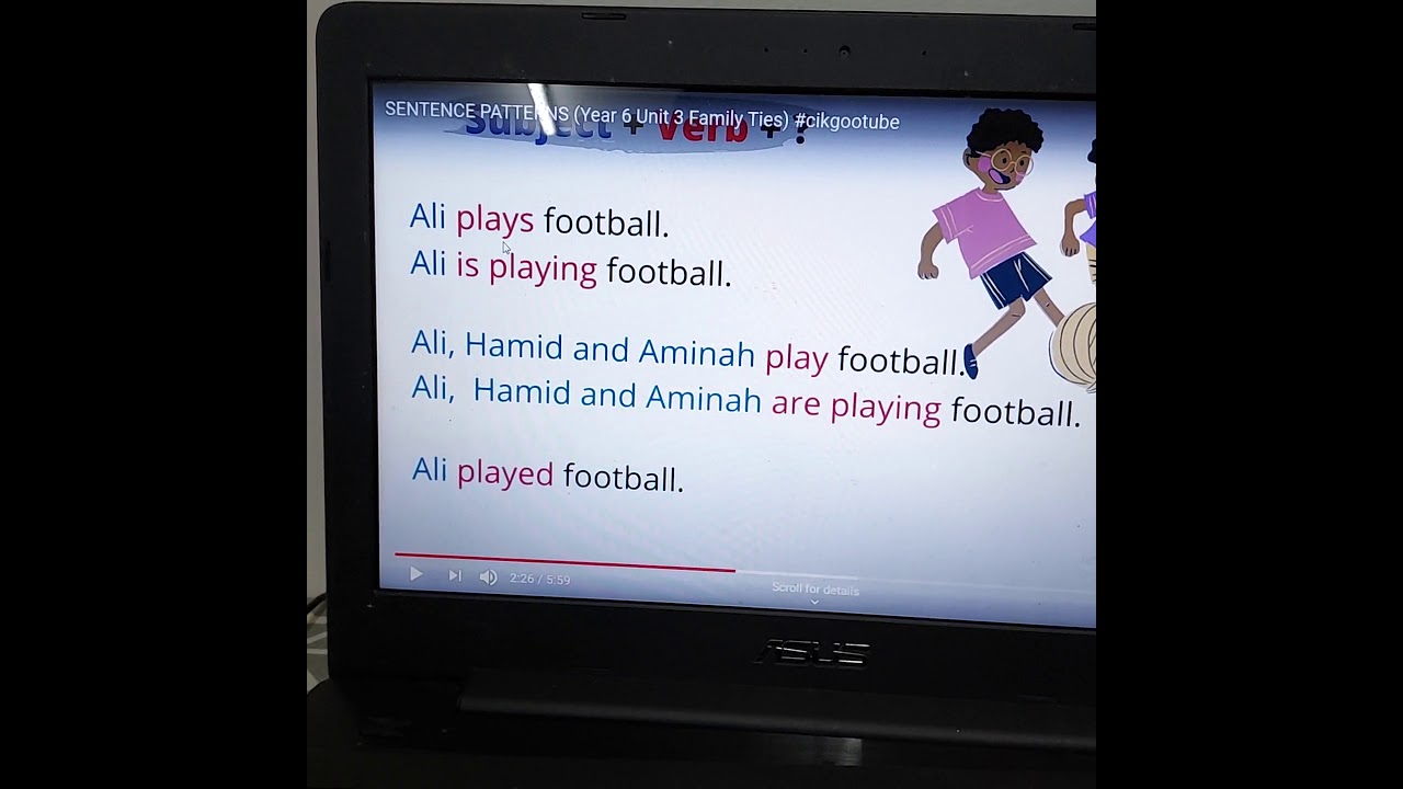 English Year 6 | Unit 3, Family Ties, page 27 | Sentence Patterns