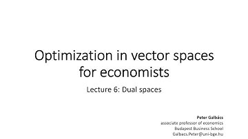 Lecture 6: Dual spaces